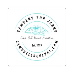 "Campers for Jesus" Die-Cut Stickers